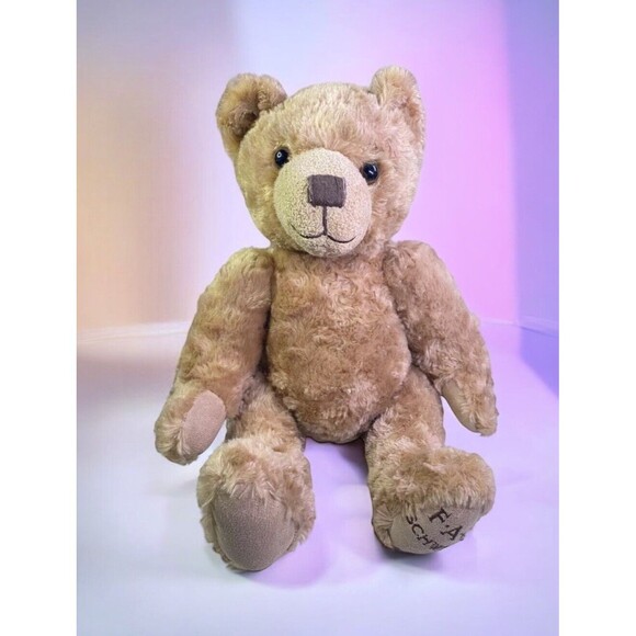 2017 FAO Schwartz 12” Brown Teddy Bear Plush Stuffed Animal Embroidered - Picture 1 of 12